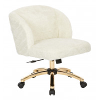 OSP Home Furnishings SB526SA-F43 Ellen Office Chair in Cream Fabric